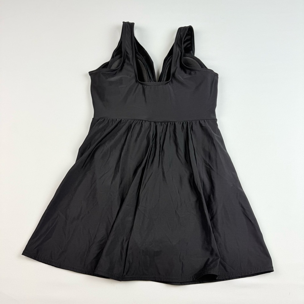 NWOT Miraclesuit Marais Black Swim Dress - Picture 7 of 12